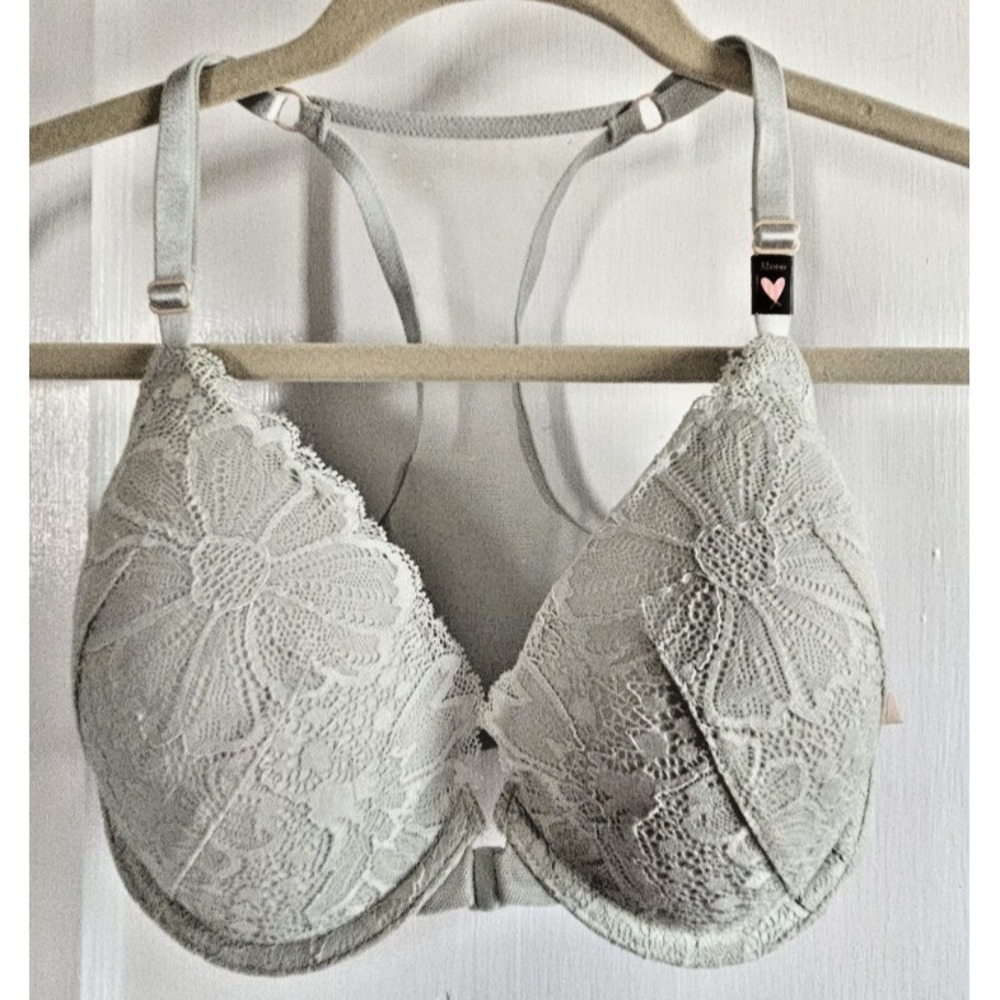 Victoria's Secret  Racer back‎ Demi lightly padded front closure Bra 32DDD teal